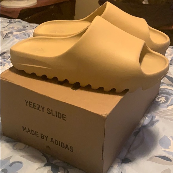 Desert sand Yeezy slides